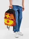 Рюкзак джинсовый / FC BARCELONA / FIRE / ОГОНЬ