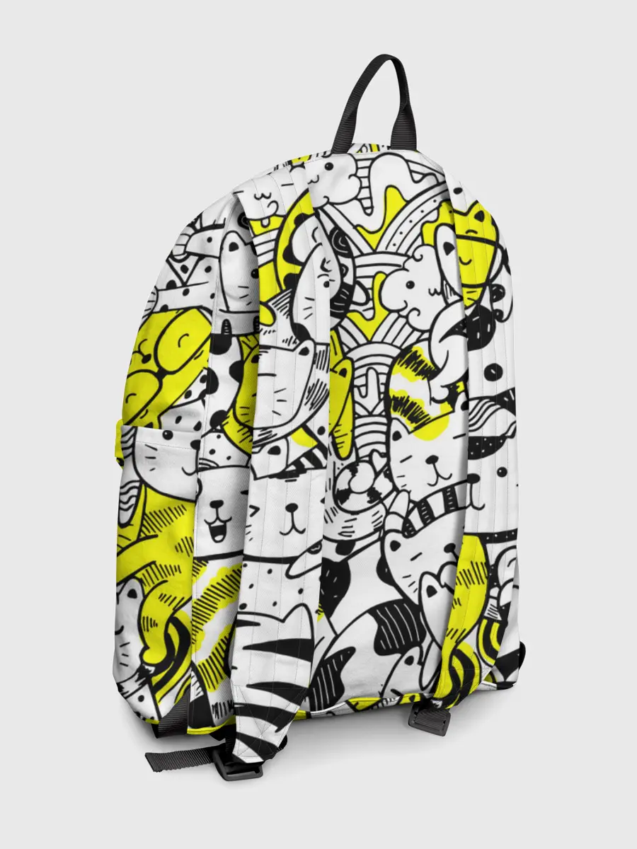 Рюкзак джинсовый / Котики