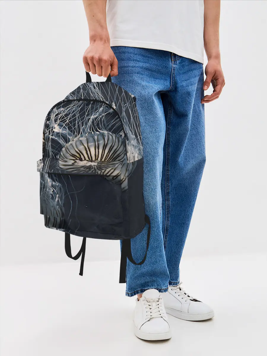 Рюкзак джинсовый / Рисунок медуза