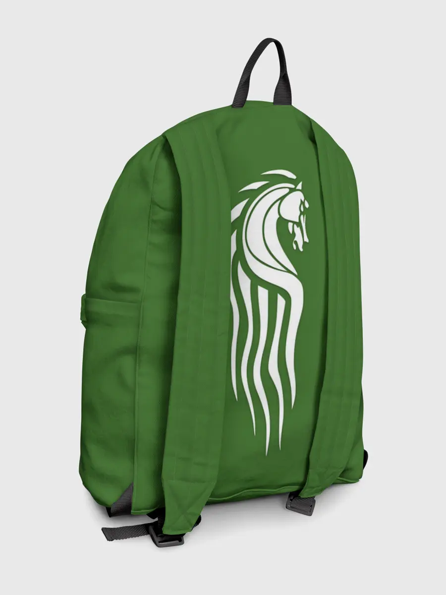 Рюкзак джинсовый / Белый Конь на спине