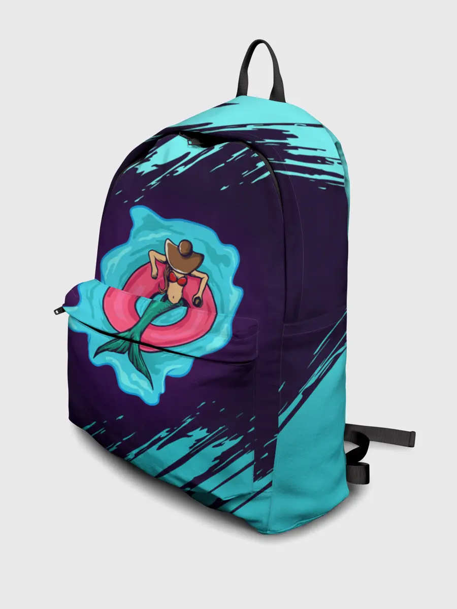 Рюкзак джинсовый / Русалка на отдыхе | Mermaid