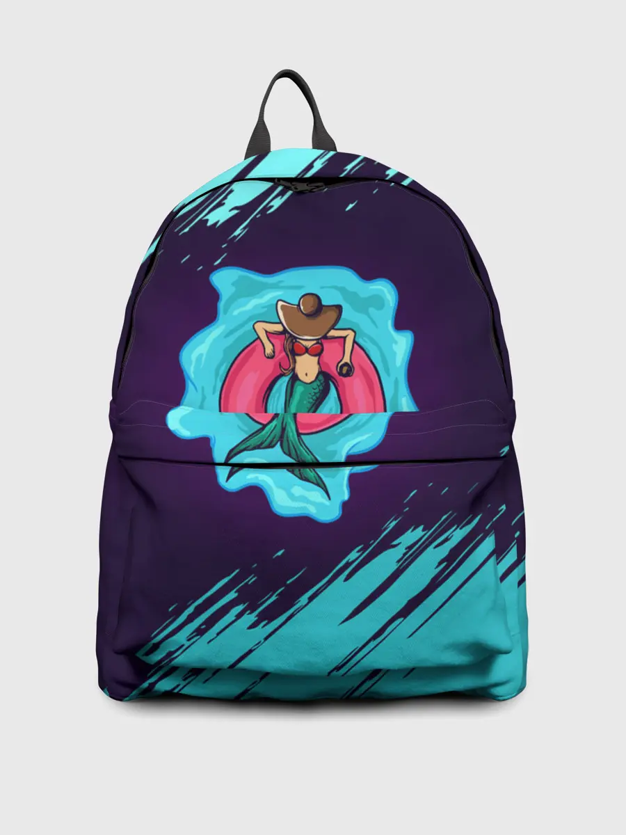 Рюкзак джинсовый / Русалка на отдыхе | Mermaid