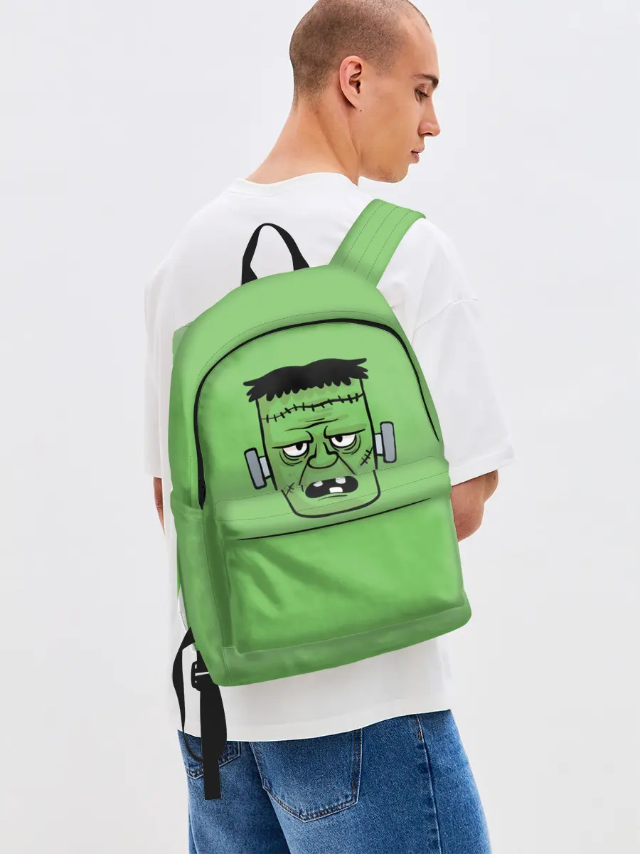 Рюкзак джинсовый / Зеленый Франкенштейн