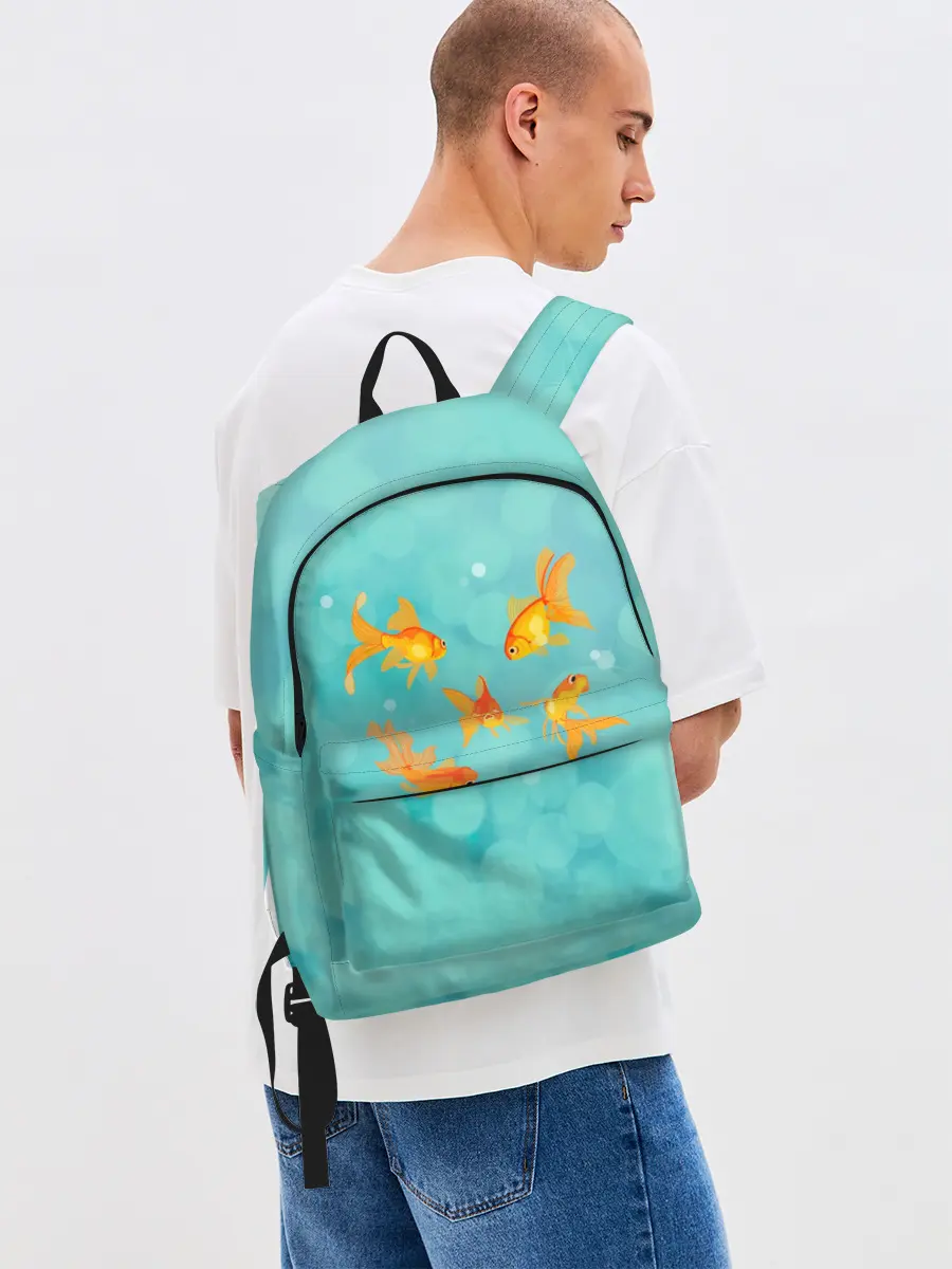 Рюкзак джинсовый / Золотые рыбки