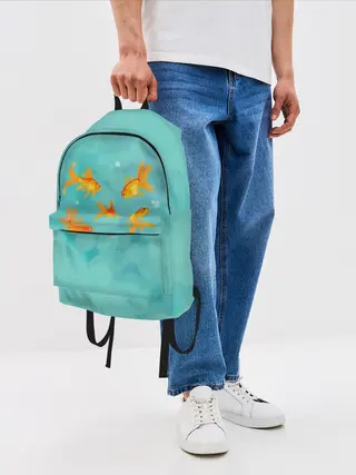 Рюкзак джинсовый / Золотые рыбки