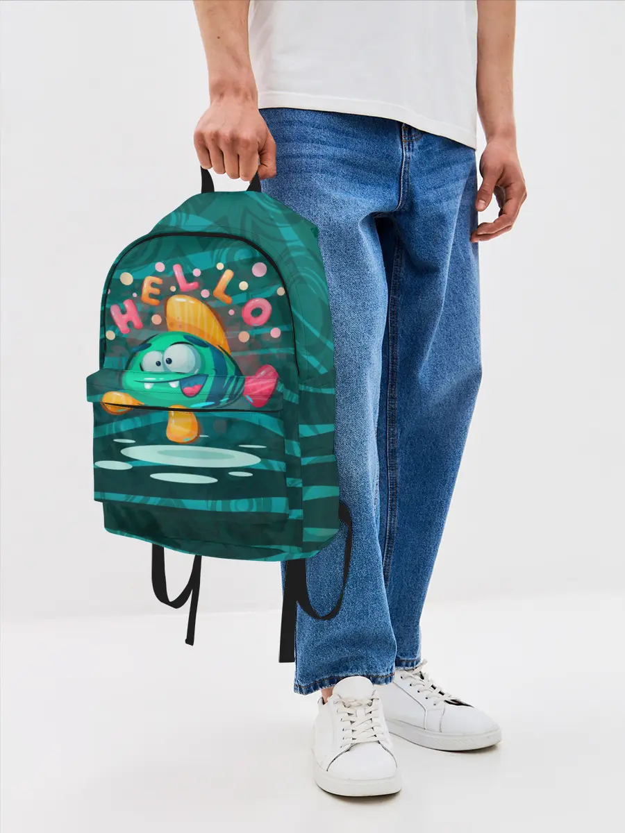 Рюкзак джинсовый / Рыбка Hello