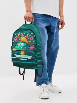 Рюкзак джинсовый / Рыбка Hello
