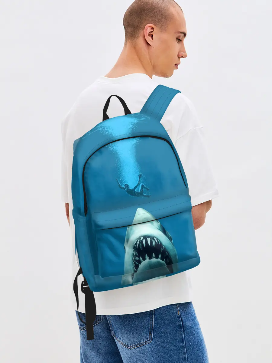 Рюкзак джинсовый / Челюсти