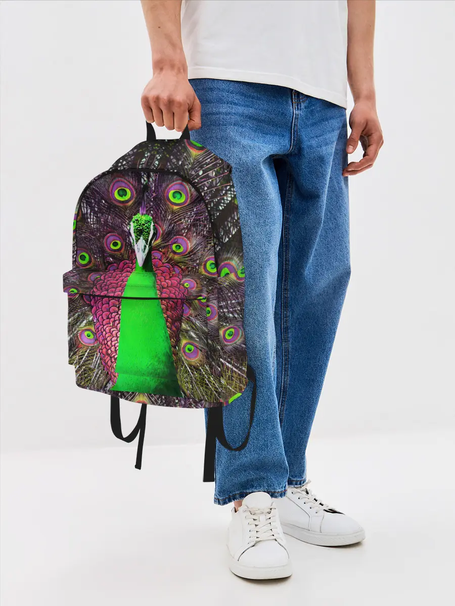 Рюкзак джинсовый / Оперение Павлина
