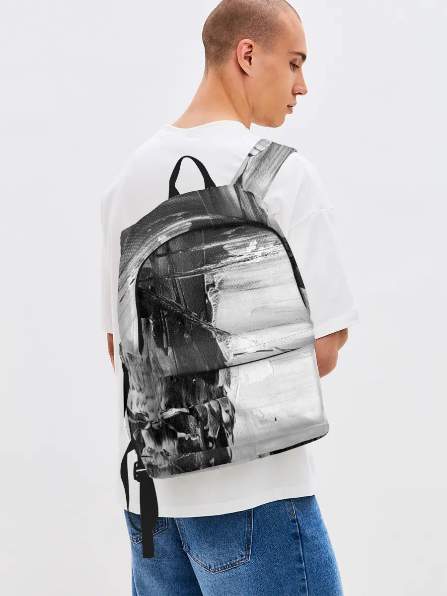 Рюкзак джинсовый / Черно-Белый Арт