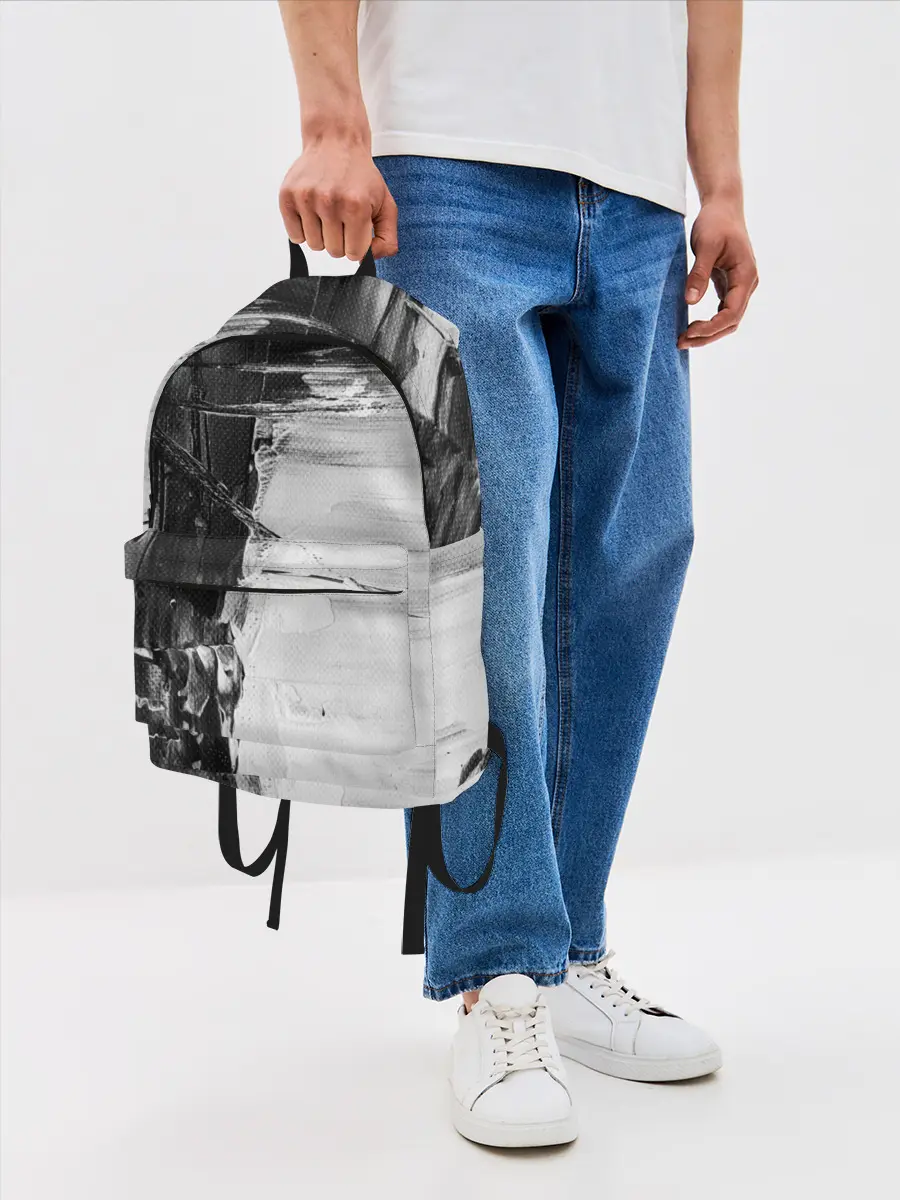 Рюкзак джинсовый / Черно-Белый Арт