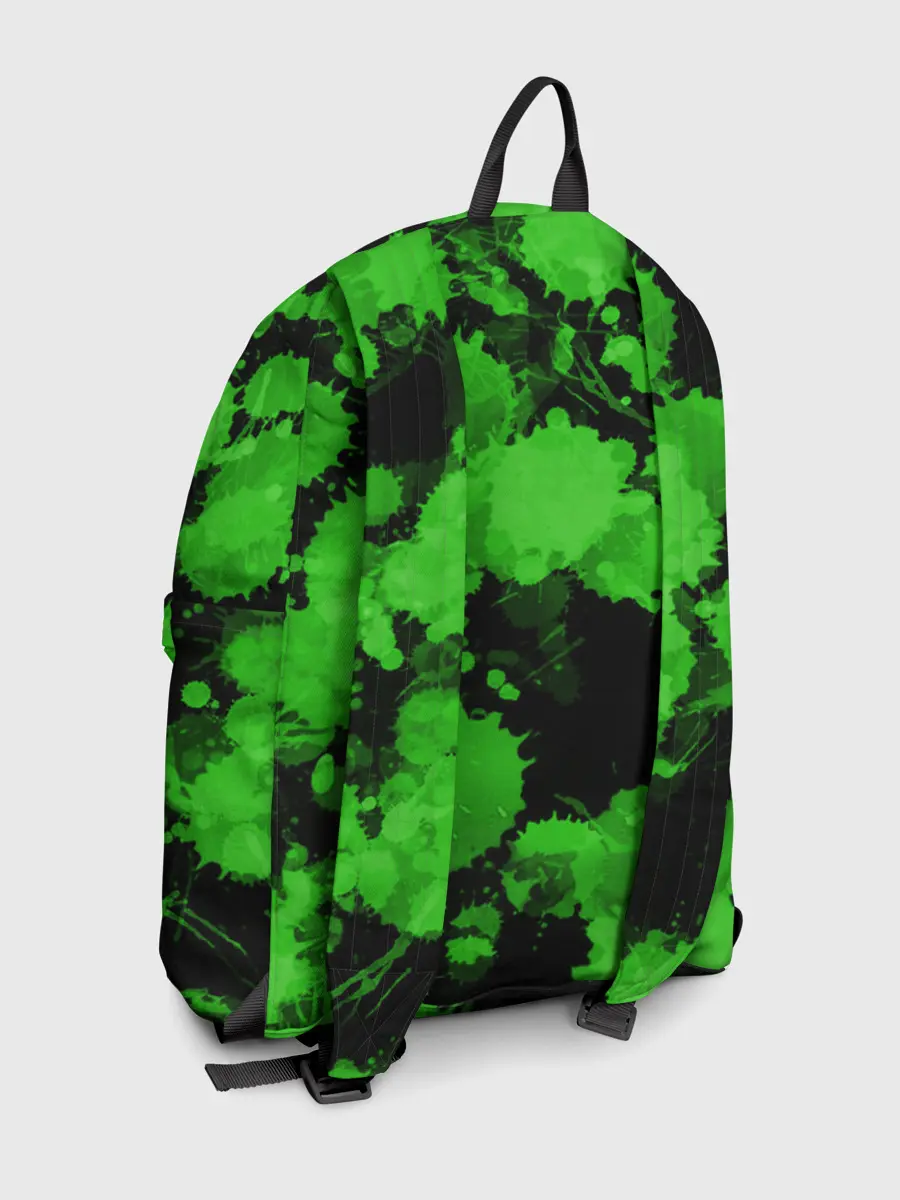 Рюкзак джинсовый / Зеленые Кляксы