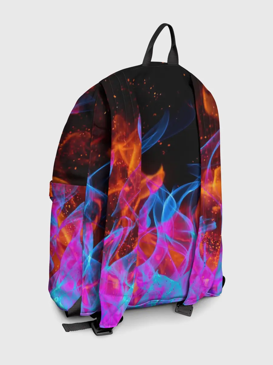 Рюкзак джинсовый / ТРИ ОГНЯ / FIRE / СИНИЙ ОГОНЬ