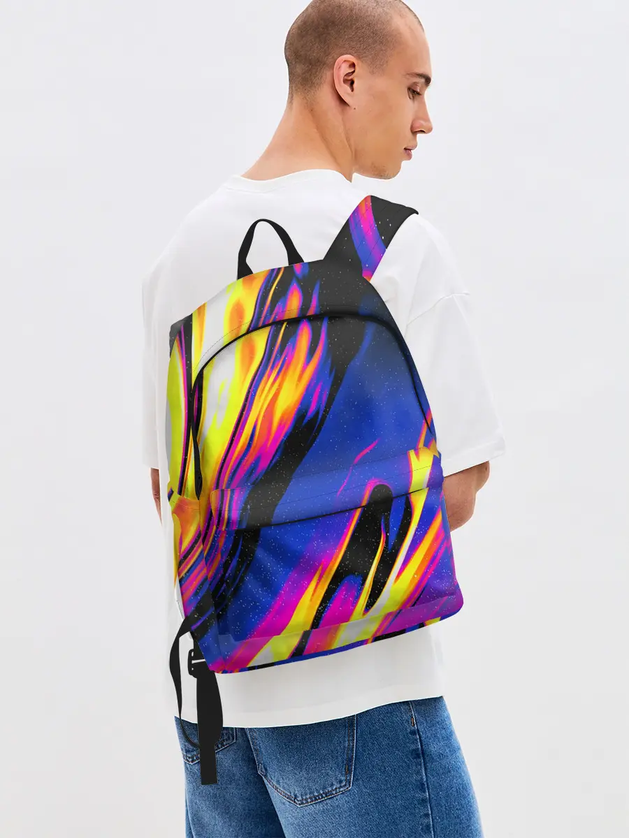 Рюкзак джинсовый / БЕНЗИНОВЫЕ РАВЗОДЫ / ТЕКСТУРА