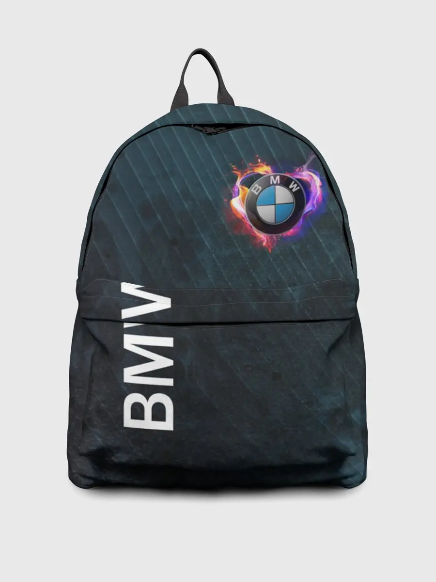 Рюкзак джинсовый / BMW Heart. Grooved Texture