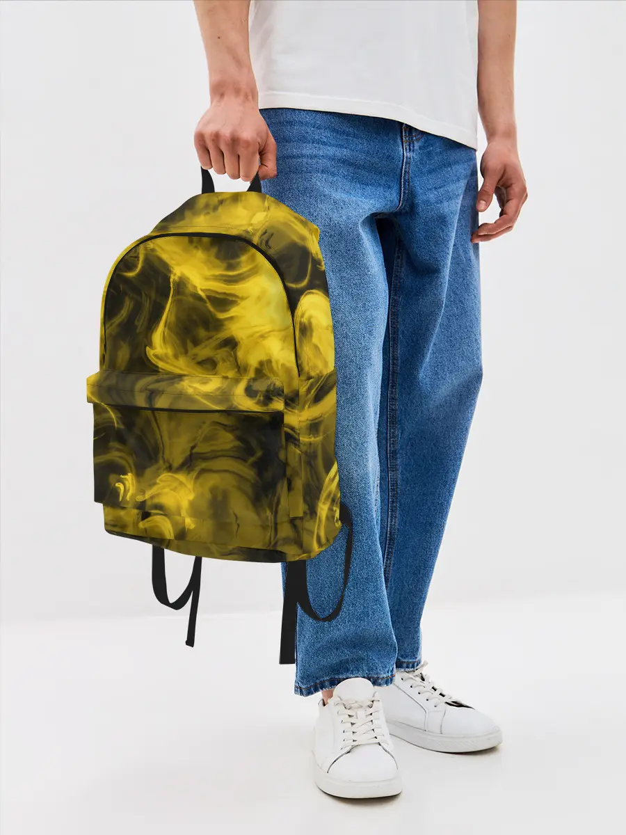 Рюкзак джинсовый / Желтый Неоновый Дым
