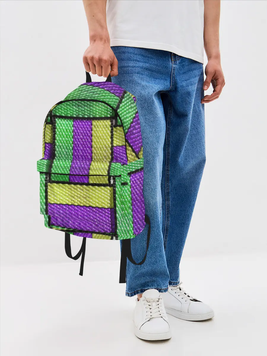 Рюкзак джинсовый / Цветные Ремешки