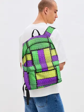 Рюкзак джинсовый / Цветные Ремешки