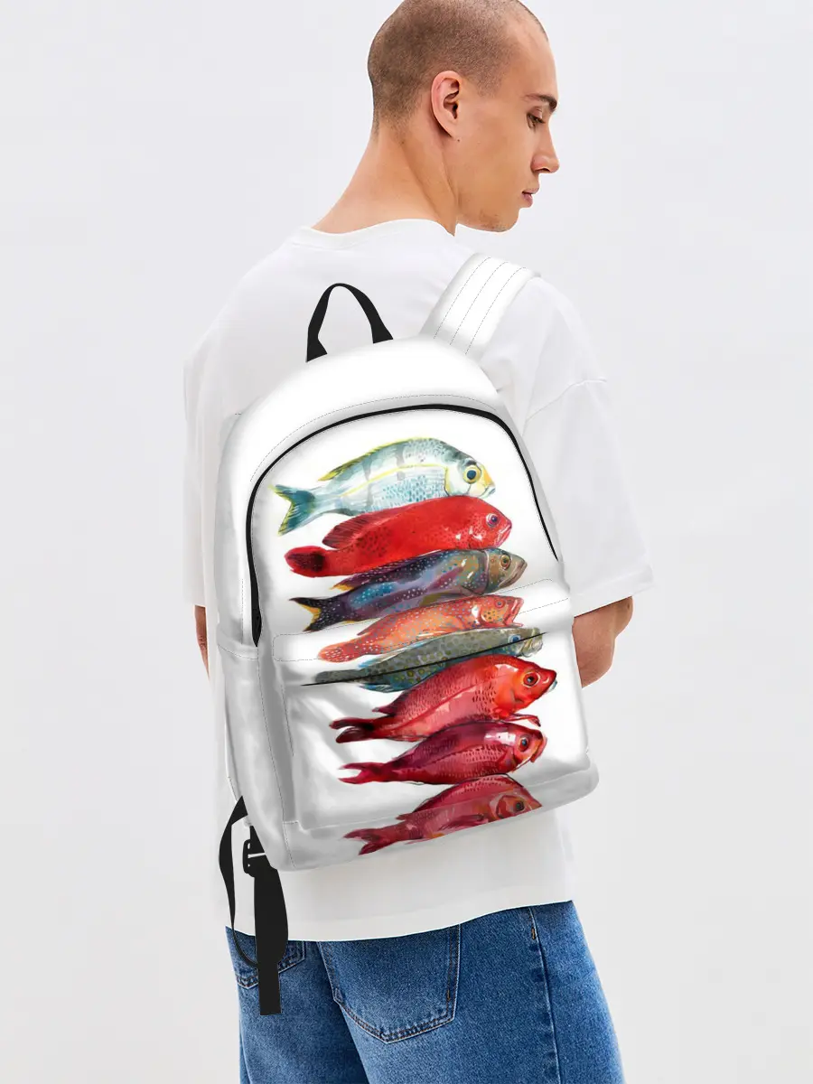 Рюкзак джинсовый / рыбки
