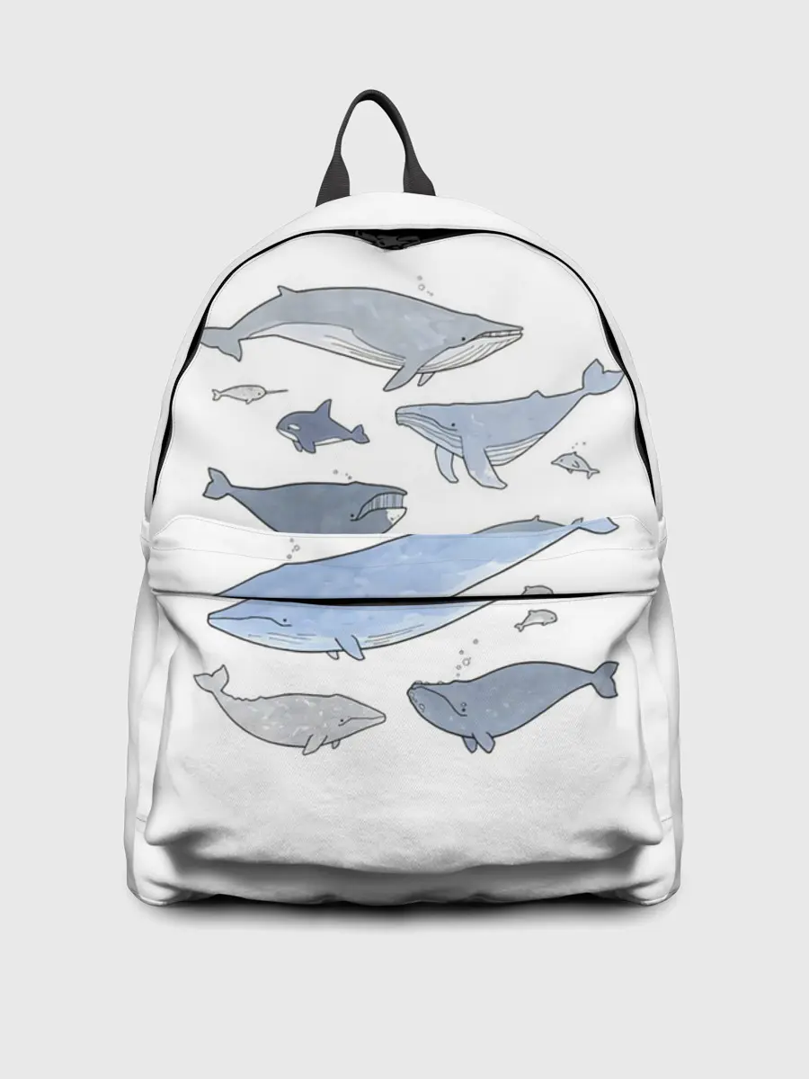 Рюкзак джинсовый / киты