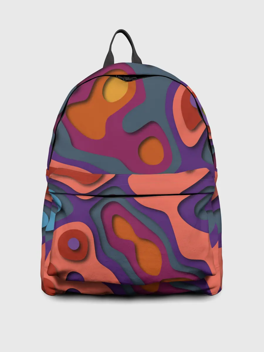 Рюкзак джинсовый / РазноцВетная абстракция