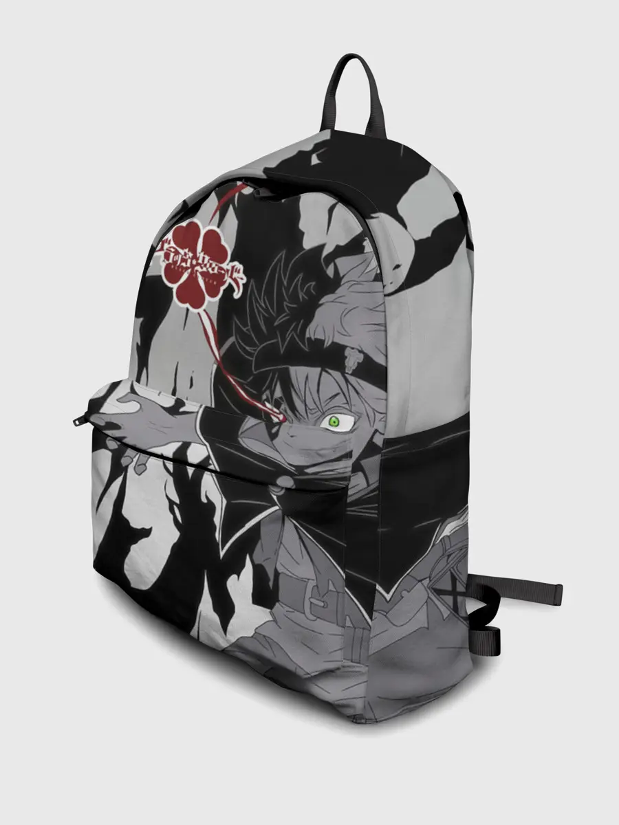 Рюкзак джинсовый / Черный Аста демон Чёрный клевер