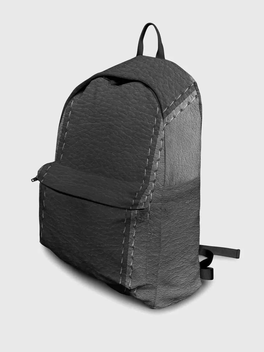 Рюкзак джинсовый / Черно-Серая Кожа