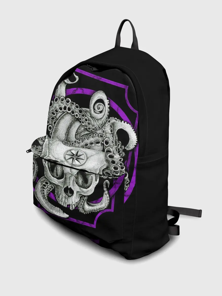 Рюкзак джинсовый / Череп и Осьминог