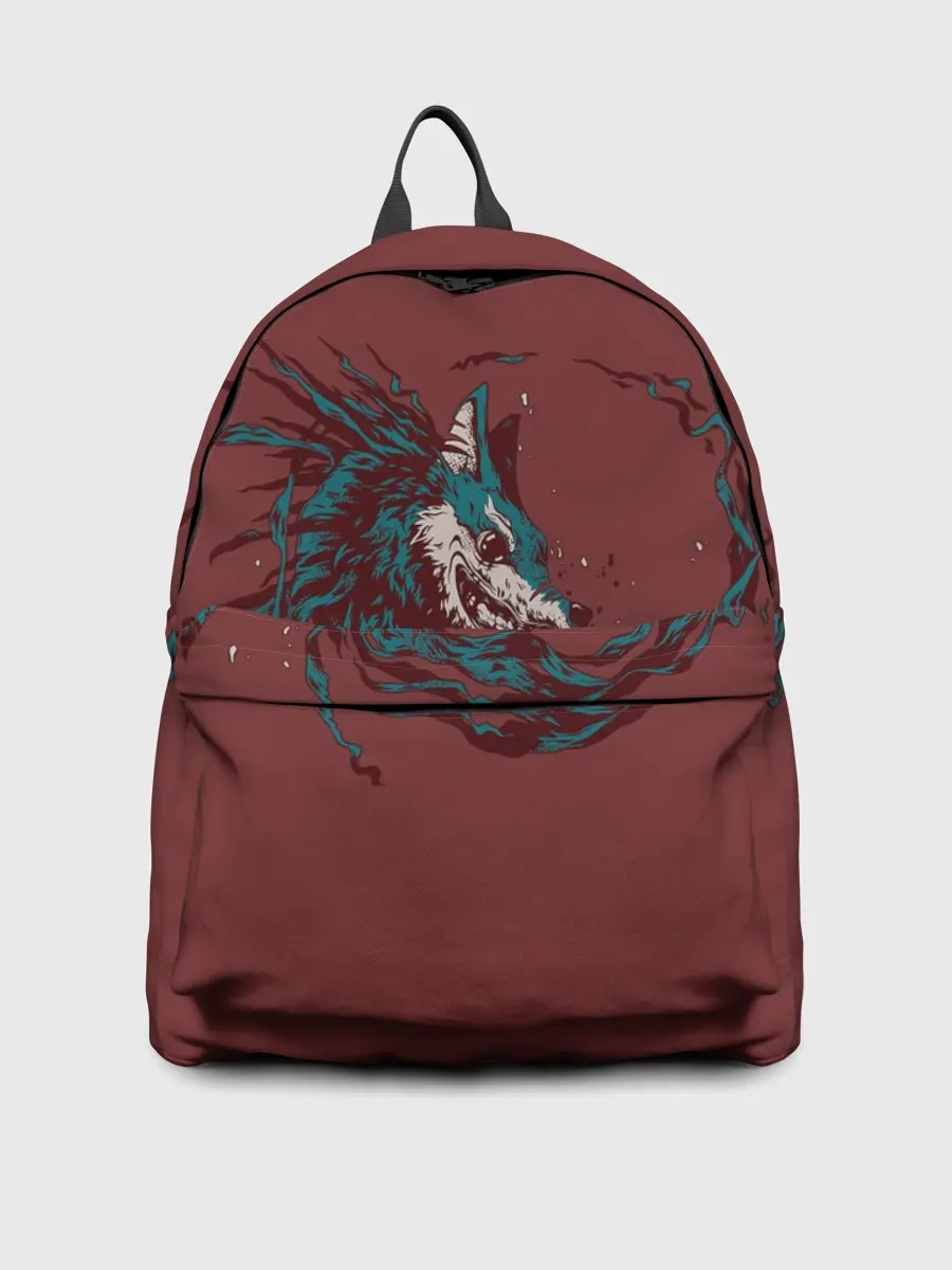 Рюкзак джинсовый / Волк