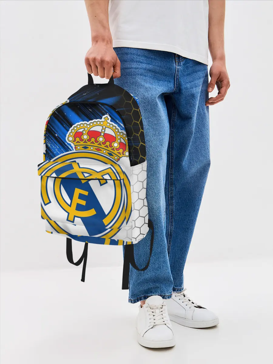 Рюкзак джинсовый / РЕАЛ МАДРИД / НЕОН / NEON