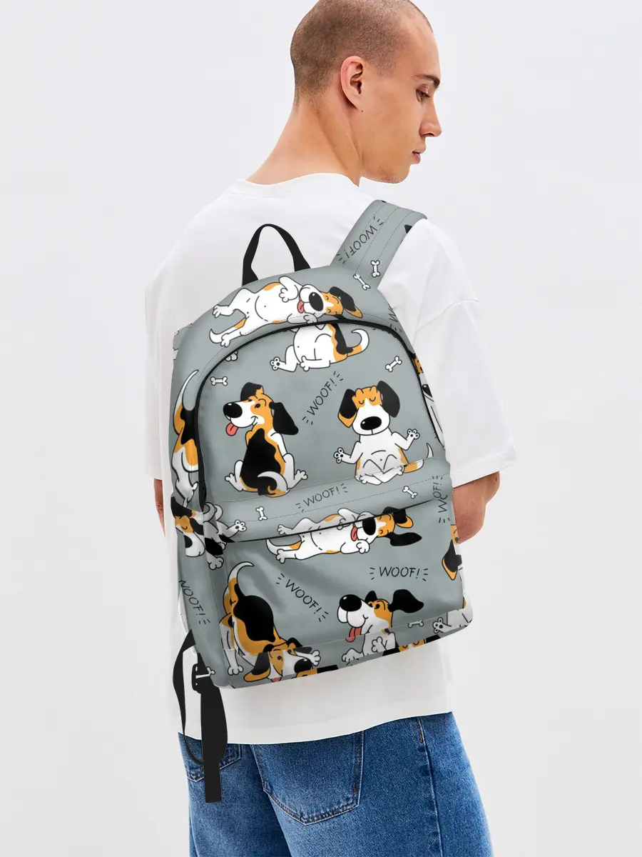 Рюкзак джинсовый / Собаки Бигли