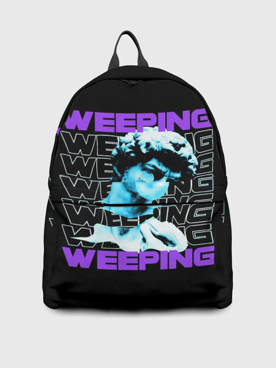 Рюкзак джинсовый / ПЛАЧУЩИЙ / AESTHETIC