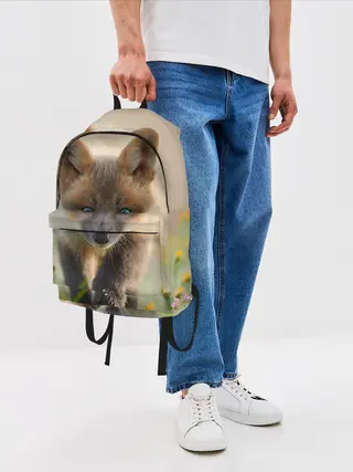 Рюкзак джинсовый / Лисичка