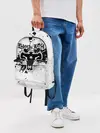 Рюкзак джинсовый / Черные быки брызги Чёрный клевер