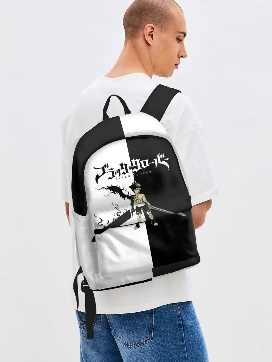 Рюкзак джинсовый / Чёрный Аста vs Аста Чёрный клевер