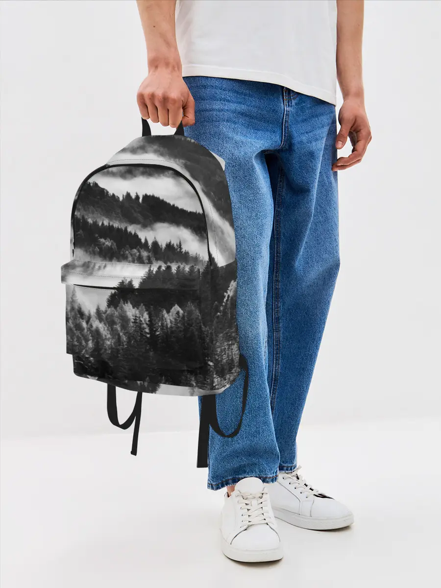 Рюкзак джинсовый / ТУМАННЫЙ ЛЕС / МРАЧНЫЙ ЛЕС