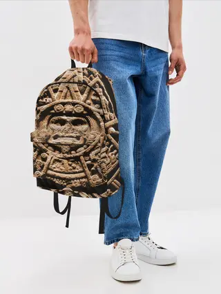Рюкзак джинсовый / Ацтекский Календарь