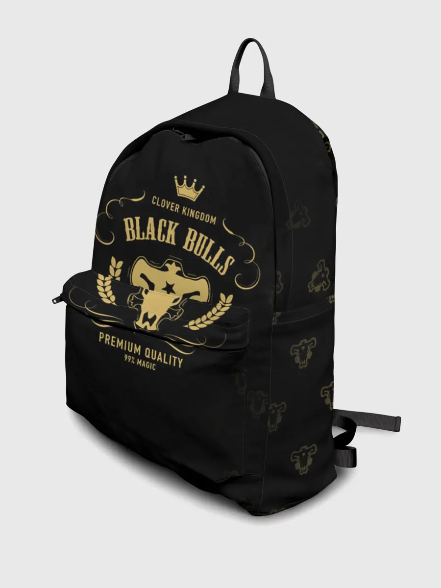 Рюкзак джинсовый / Черные быки Чёрный клевер