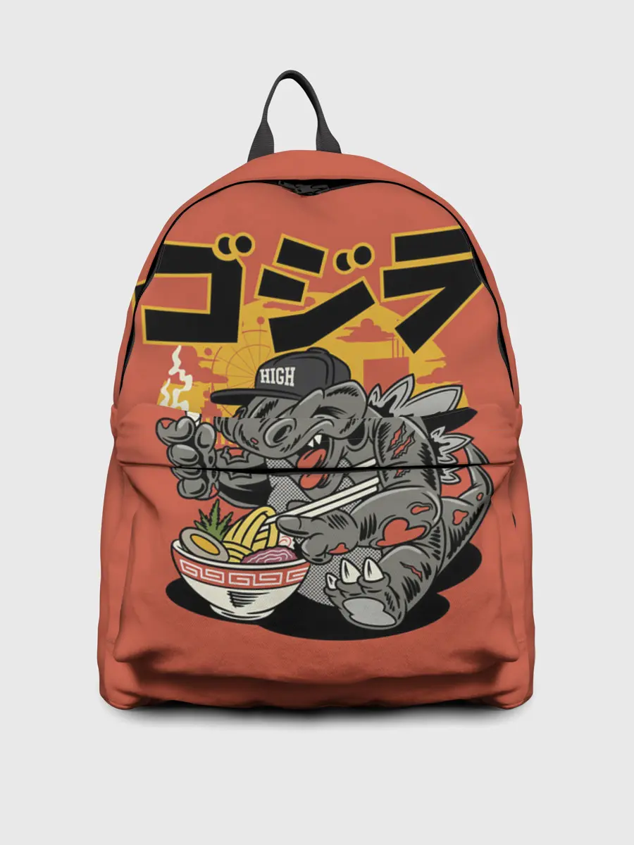 Рюкзак джинсовый / ГОДЗИЛЛА КУШАЕТ