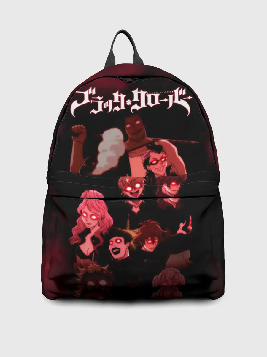 Рюкзак джинсовый / Черные быки демонические глаза