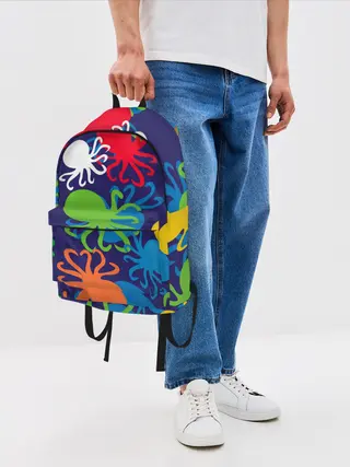 Рюкзак джинсовый / Осьминоги