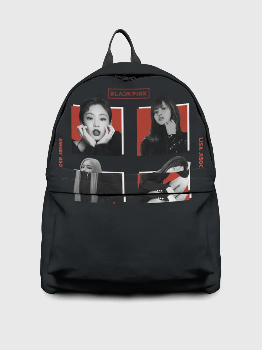Рюкзак джинсовый / BLACKPINK | Red and black