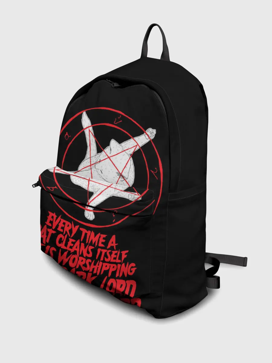 Рюкзак джинсовый / КОТ САТАНЫ