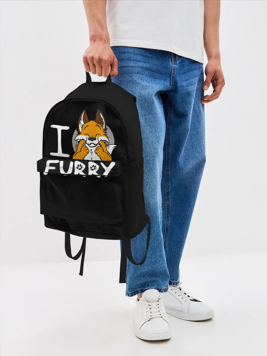 Рюкзак джинсовый / I love furry
