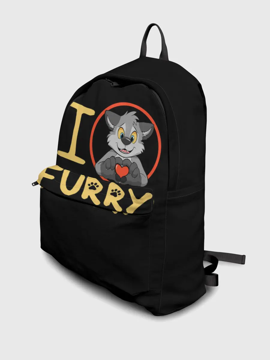 Рюкзак джинсовый / I love furry