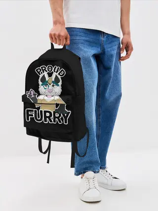 Рюкзак джинсовый / Furry wolf