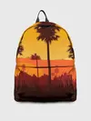 Рюкзак джинсовый / Лето, Пальмы, вечер