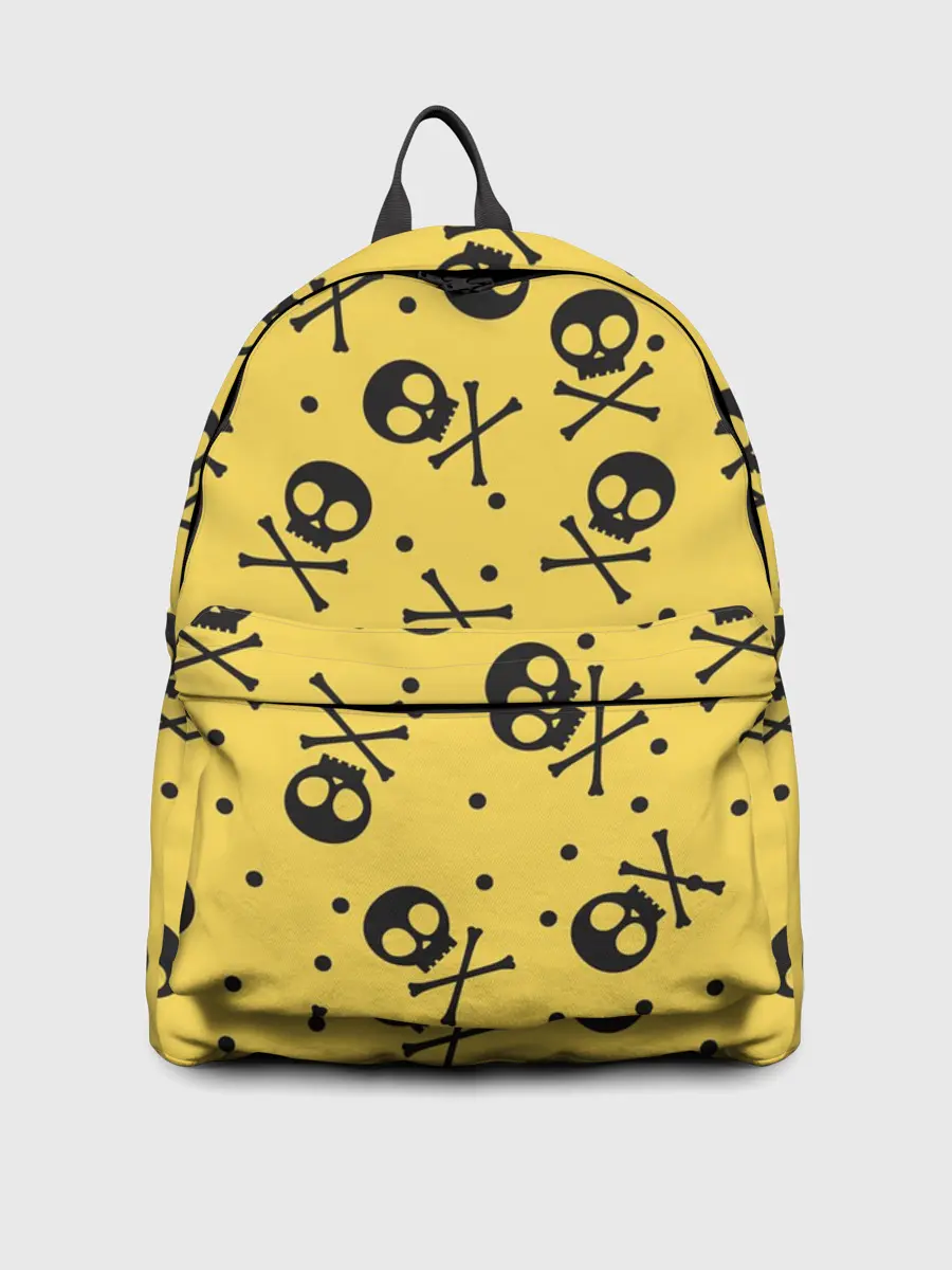 Рюкзак джинсовый / Череповый фон | Черепа