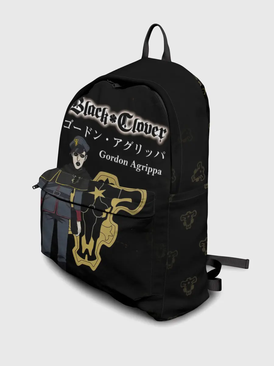 Рюкзак джинсовый / Гордон Агриппа Чёрный клевер