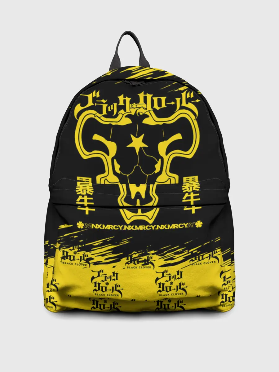 Рюкзак джинсовый / Черные быки Чёрный клевер